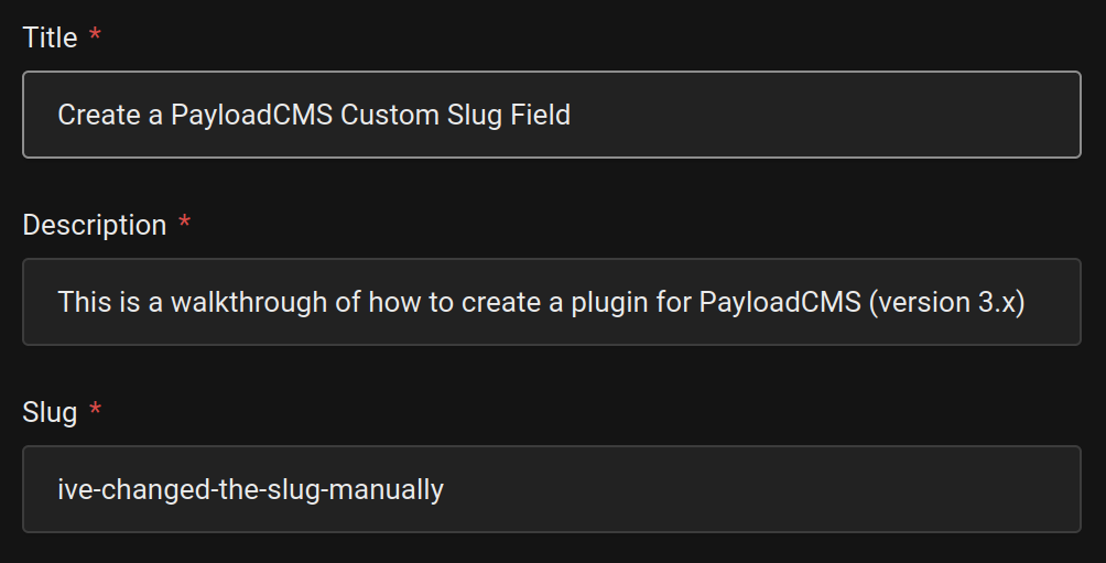 The slug field in 